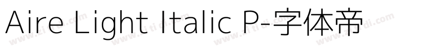 Aire Light Italic P字体转换